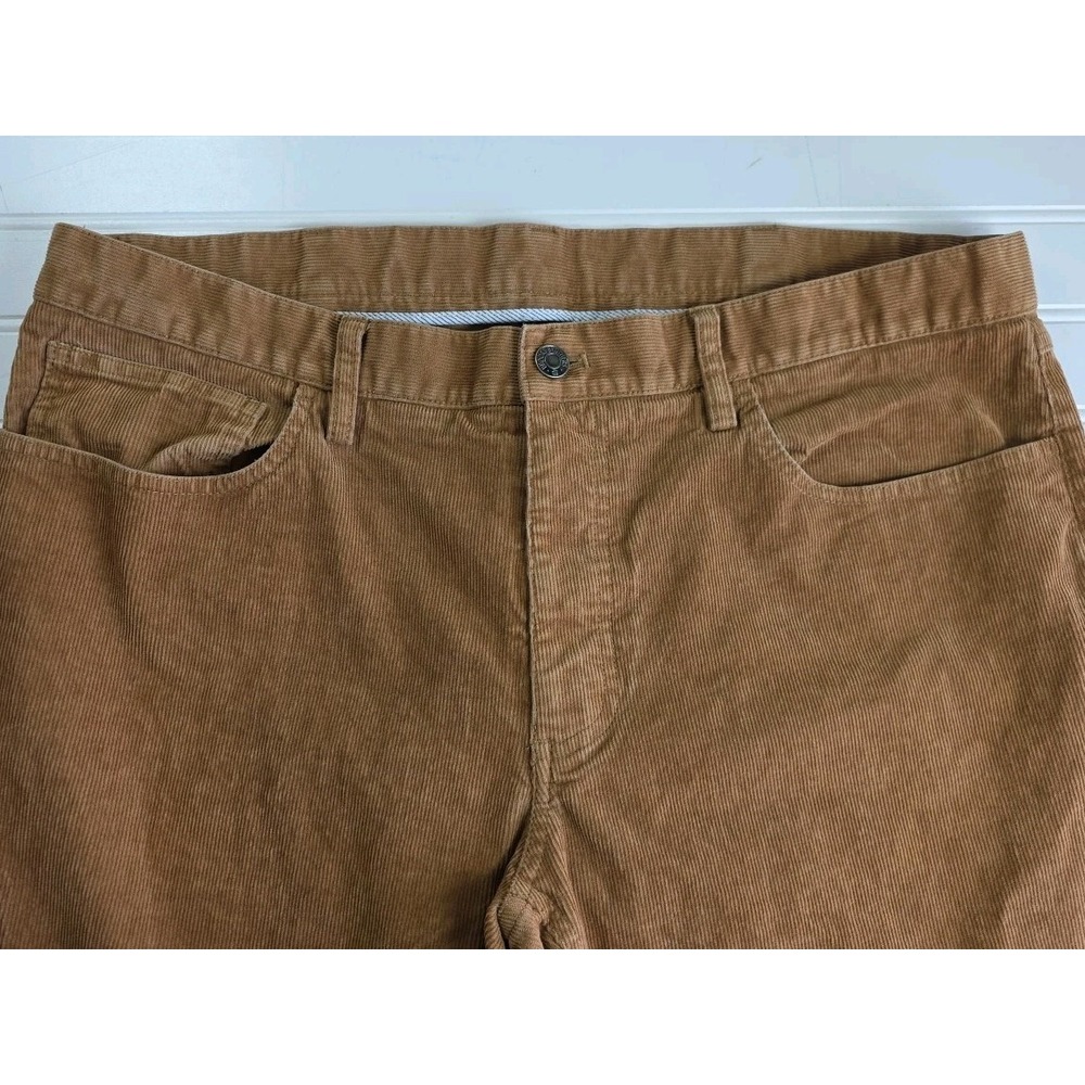 Brooks Brothers Pants Mens 38X30 Brown Corduroy Slim Chino Stretch Casual